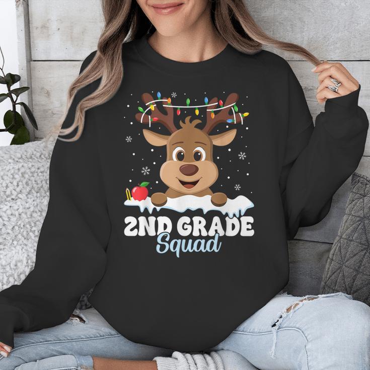 2nd Grade Teacher Christmas Second Grade Squad Reindeer Xmas For Men Women Kids Unisex Sweatshirt, 2nd Grade Teacher Gifts, funny design