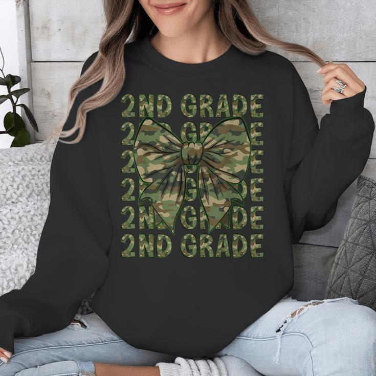 2nd Grade Teacher Student Camo Bow Back To School Unisex Sweatshirt, 2nd Grade Teacher Gifts, funny design 2nd Grade Teacher Student Camo Bow Back To School Unisex Sweatshirt, 2nd Grade Teacher Gifts, funny design