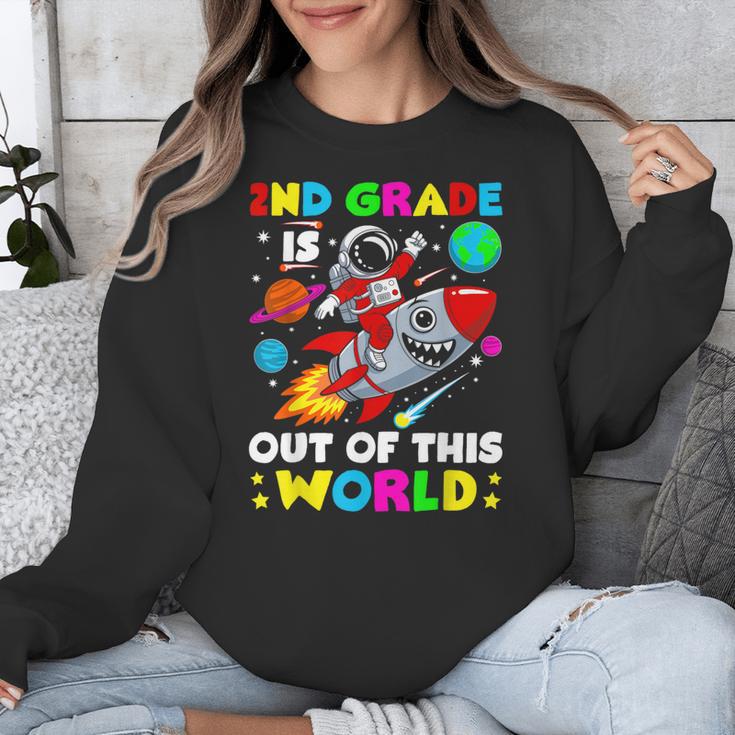 2nd Grade Is Out Of This World Space Rocket Planets Teacher Unisex Sweatshirt, 2nd Grade Teacher Gifts, funny design 2nd Grade Is Out Of This World Space Rocket Planets Teacher Unisex Sweatshirt, 2nd Grade Teacher Gifts, funny design