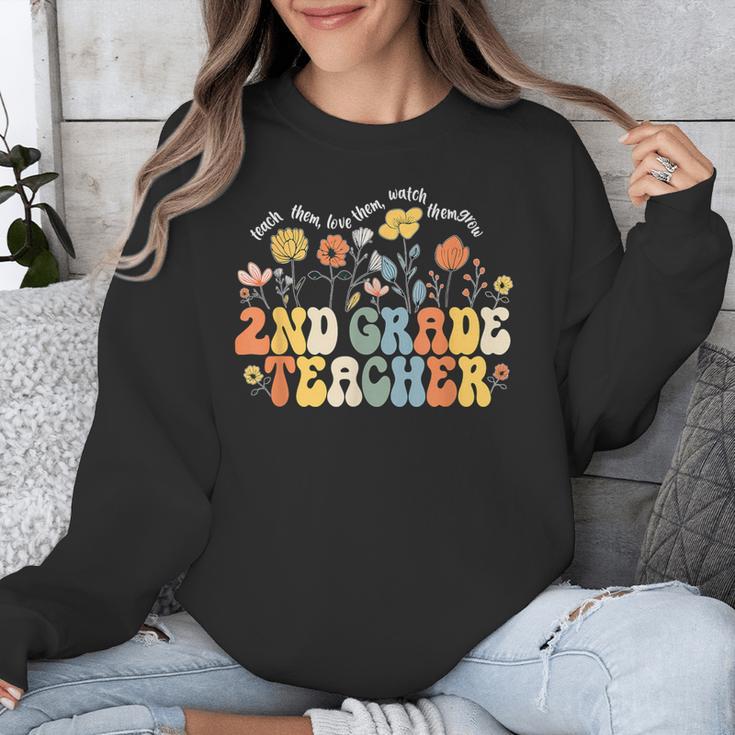 2nd Second Grade Teacher Appreciation Teaching Wildflowers Unisex Sweatshirt, 2nd Grade Teacher Gifts, funny design 2nd Second Grade Teacher Appreciation Teaching Wildflowers Unisex Sweatshirt, 2nd Grade Teacher Gifts, funny design