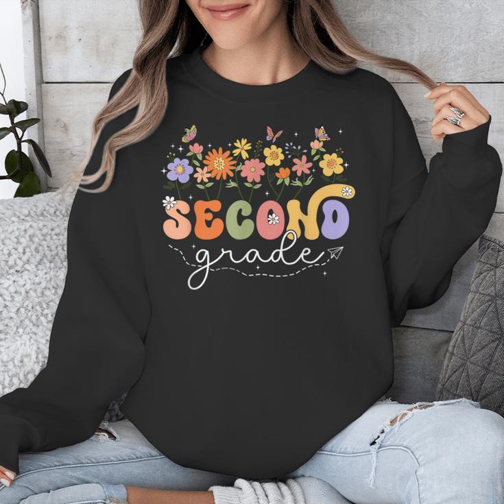 2nd Second Grade Teacher Wildflower Back To School Floral Unisex Sweatshirt, 2nd Grade Teacher Gifts, funny design 2nd Second Grade Teacher Wildflower Back To School Floral Unisex Sweatshirt, 2nd Grade Teacher Gifts, funny design