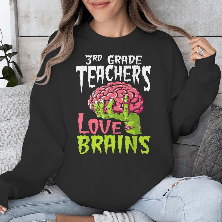 3rd Grade Teachers Love Brains Zombie Teacher Halloween Unisex Sweatshirt, funny design 3rd Grade Teachers Love Brains Zombie Teacher Halloween Unisex Sweatshirt, funny design