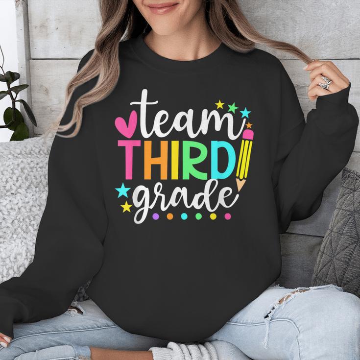 3rd Grade Team Pencil Teacher Student Back To School Girls Unisex Sweatshirt, funny design