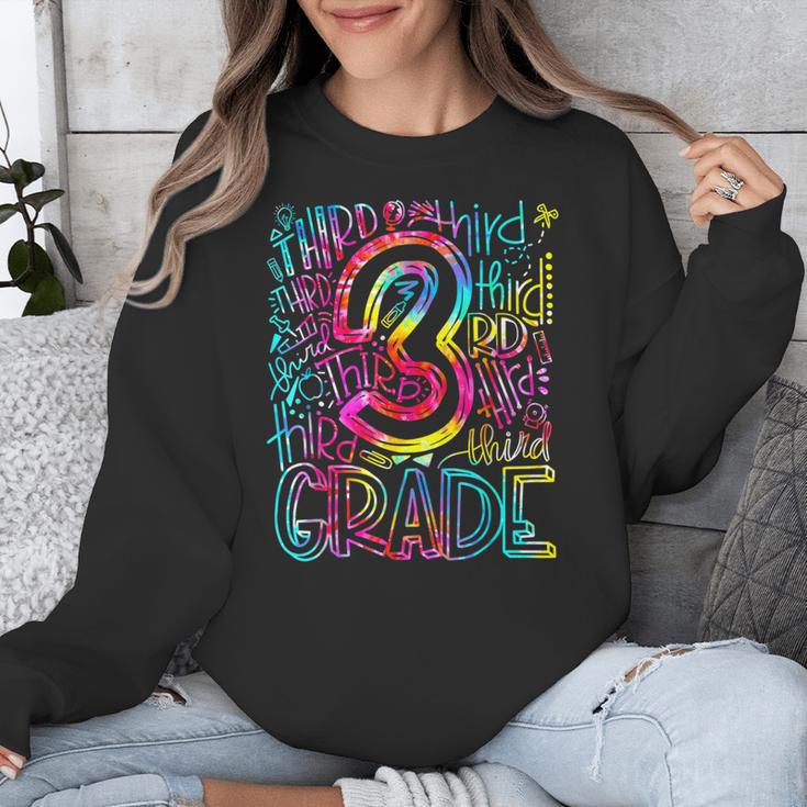 3rd Grade Typography Team Third Grade Teacher Back To School Unisex Sweatshirt, funny design