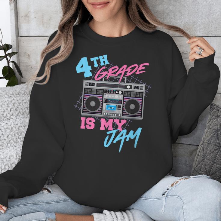 4th Grade Is My Jam Vintage 80s Boombox Teacher Student Unisex Sweatshirt, 4th Grade Teacher Gifts, funny design 4th Grade Is My Jam Vintage 80s Boombox Teacher Student Unisex Sweatshirt, 4th Grade Teacher Gifts, funny design