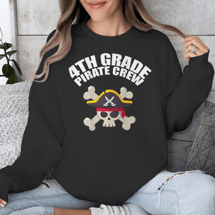 4th Grade Pirate Crew Halloween Costume Cool Teacher Student Unisex Sweatshirt, 4th Grade Teacher Gifts, funny design
