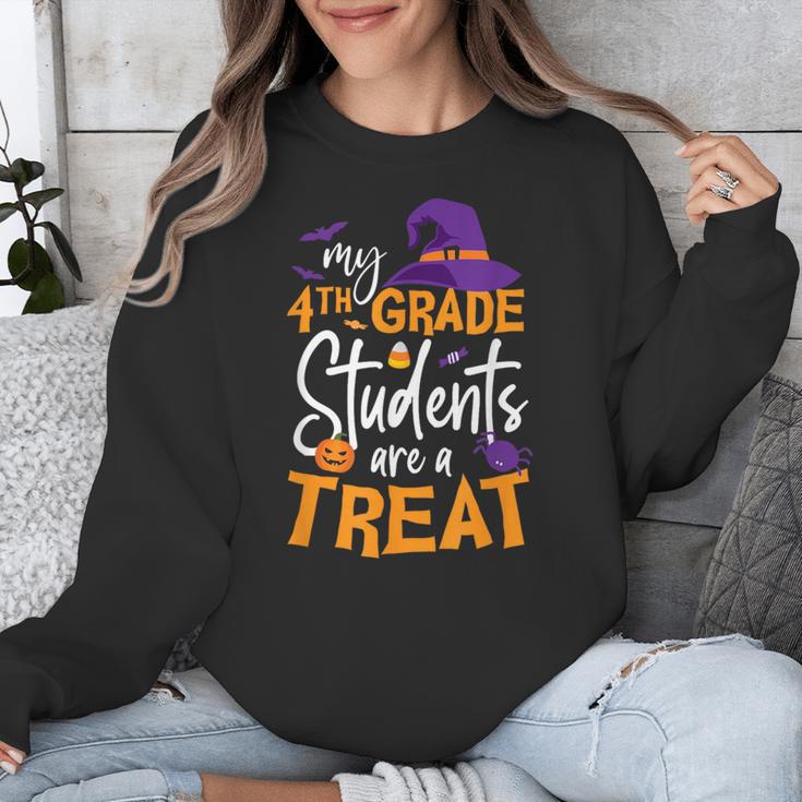 My 4th Grade Students Are a Treat Teacher Halloween Witch For Men Women Kids Unisex Sweatshirt, 4th Grade Teacher Gifts, funny design My 4th Grade Students Are a Treat Teacher Halloween Witch For Men Women Kids Unisex Sweatshirt, 4th Grade Teacher Gifts, funny design