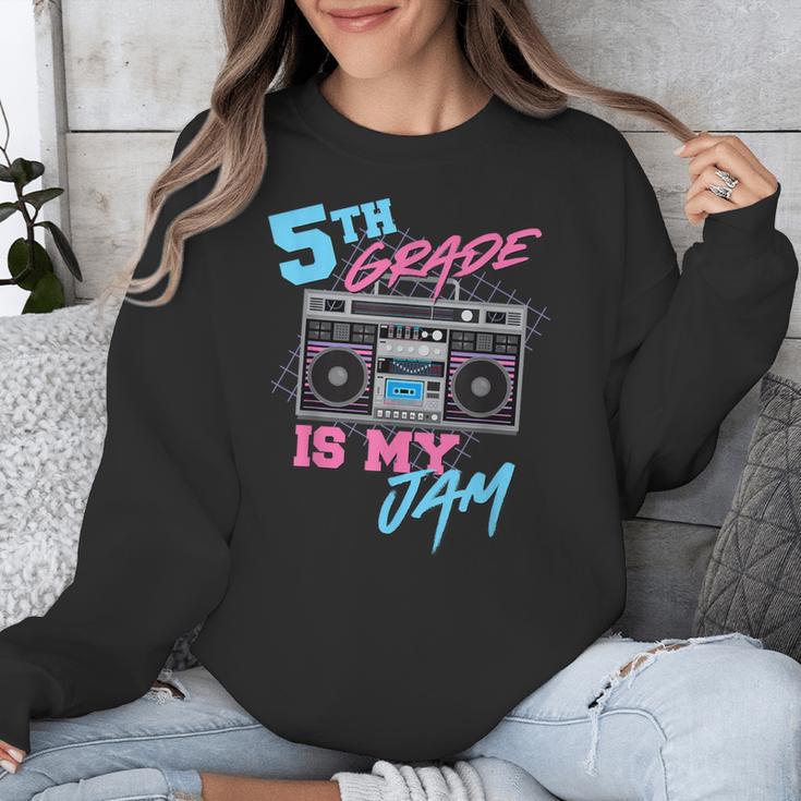 5th Grade Is My Jam Vintage 80s Boombox Teacher Student Unisex Sweatshirt, funny design 5th Grade Is My Jam Vintage 80s Boombox Teacher Student Unisex Sweatshirt, funny design