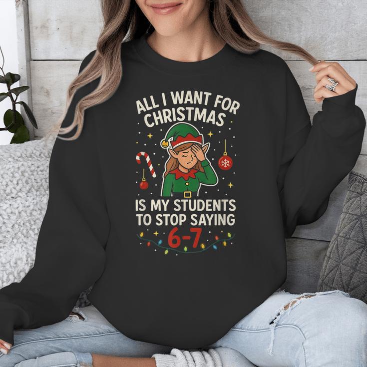 6-7 Students Saying 67 Xmas Six Seven Teacher Christmas Unisex Sweatshirt, funny design 6-7 Students Saying 67 Xmas Six Seven Teacher Christmas Unisex Sweatshirt, funny design