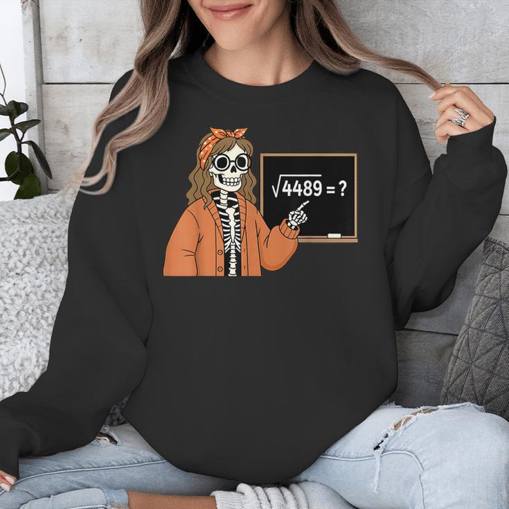 67 Math Teacher Skeleton Halloween Root 4489 Messy Bun Women Unisex Sweatshirt, funny design 67 Math Teacher Skeleton Halloween Root 4489 Messy Bun Women Unisex Sweatshirt, funny design