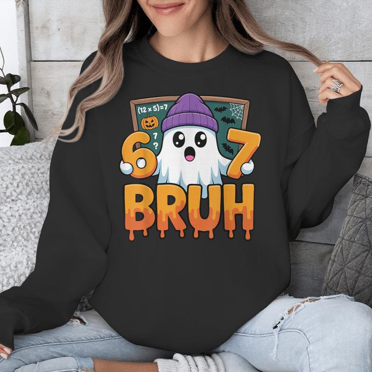 67 Teacher Ghost Six Seven Meme Math Equation Bruh Halloween Unisex Sweatshirt, funny design
