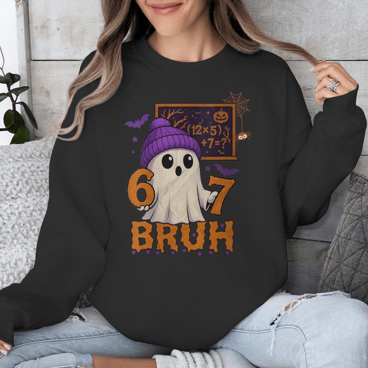 67 Teacher Halloween Ghost Six Seven Meme Math Equation Bruh Unisex Sweatshirt, funny design 67 Teacher Halloween Ghost Six Seven Meme Math Equation Bruh Unisex Sweatshirt, funny design