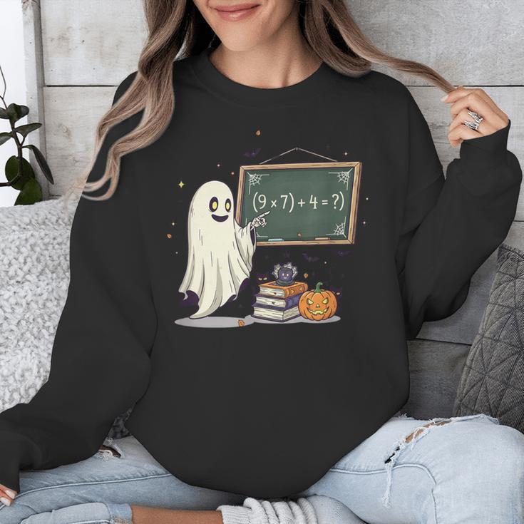 67 Teacher Halloween Ghost Six Seven Meme Math Joke Unisex Sweatshirt, funny design