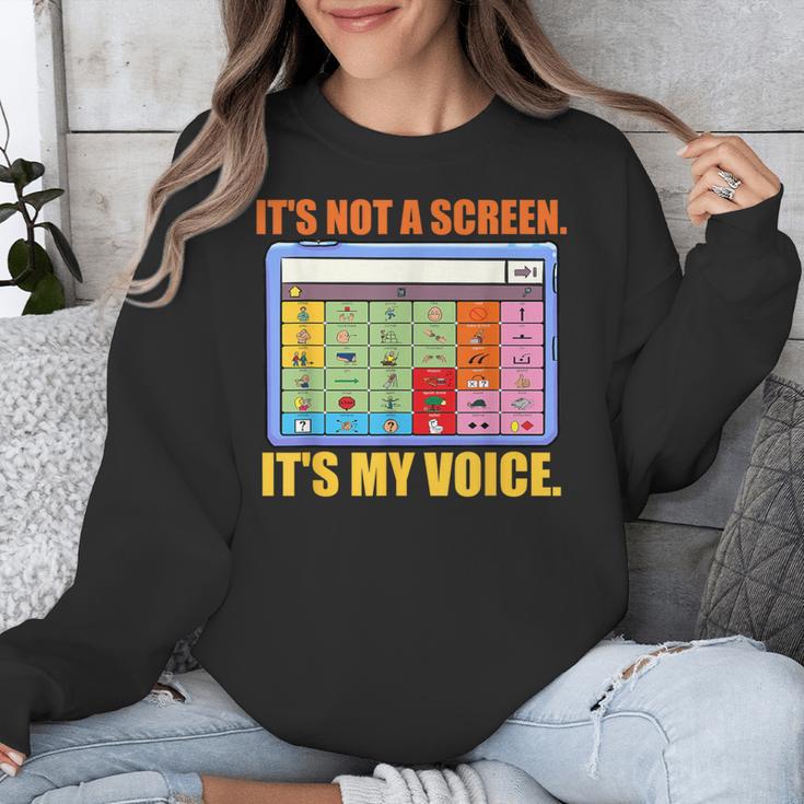 AAC Awareness AAC Teacher It's Not A Screen It's My Voice Men Women Unisex Sweatshirt, funny design AAC Awareness AAC Teacher It's Not A Screen It's My Voice Men Women Unisex Sweatshirt, funny design
