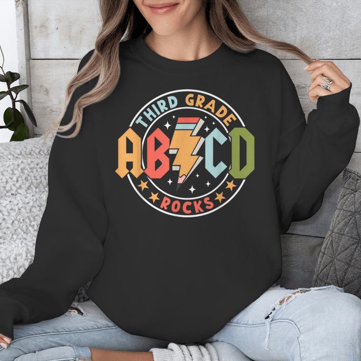 ABCD 3rd Grade Rocks Pencil Lightning Teachers Rock Boys Unisex Sweatshirt, funny design ABCD 3rd Grade Rocks Pencil Lightning Teachers Rock Boys Unisex Sweatshirt, funny design