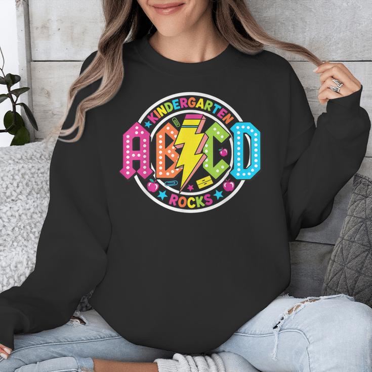 ABCD Kindergarten Rocks Back To School Teachers Students Unisex Sweatshirt, funny design ABCD Kindergarten Rocks Back To School Teachers Students Unisex Sweatshirt, funny design