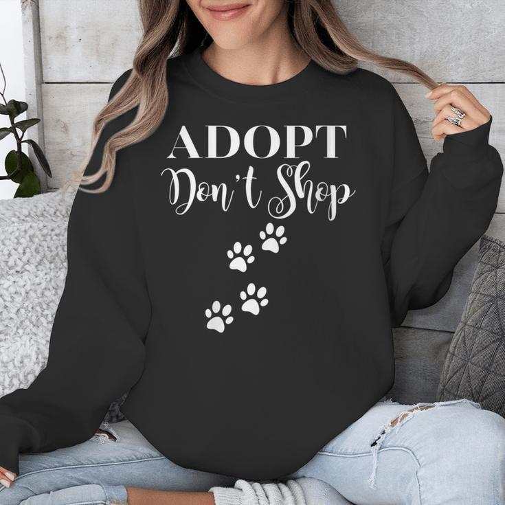 Adopt Animals Don't Shop For Them Unisex Sweatshirt, funny design