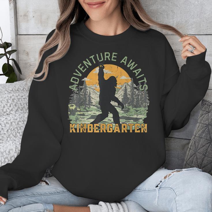 Adventure Awaits Bigfoot Teacher Kindergarten Back To School Unisex Sweatshirt, funny design Adventure Awaits Bigfoot Teacher Kindergarten Back To School Unisex Sweatshirt, funny design
