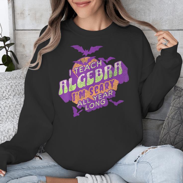 Algebra Teacher Halloween Spooky Ghost Math Mathematics Grad Unisex Sweatshirt, funny design