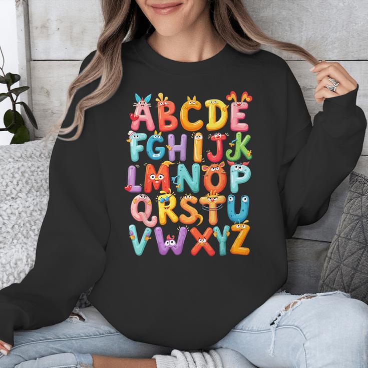 Alphabet A-Z ABC Kids Back To School Pre K Teachers Unisex Sweatshirt, funny design Alphabet A-Z ABC Kids Back To School Pre K Teachers Unisex Sweatshirt, funny design