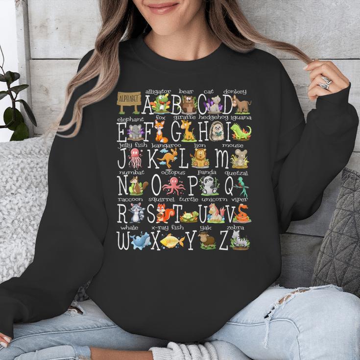 Alphabet Animals Back To School Pre-K Kindergarten Teacher Unisex Sweatshirt, funny design Alphabet Animals Back To School Pre-K Kindergarten Teacher Unisex Sweatshirt, funny design