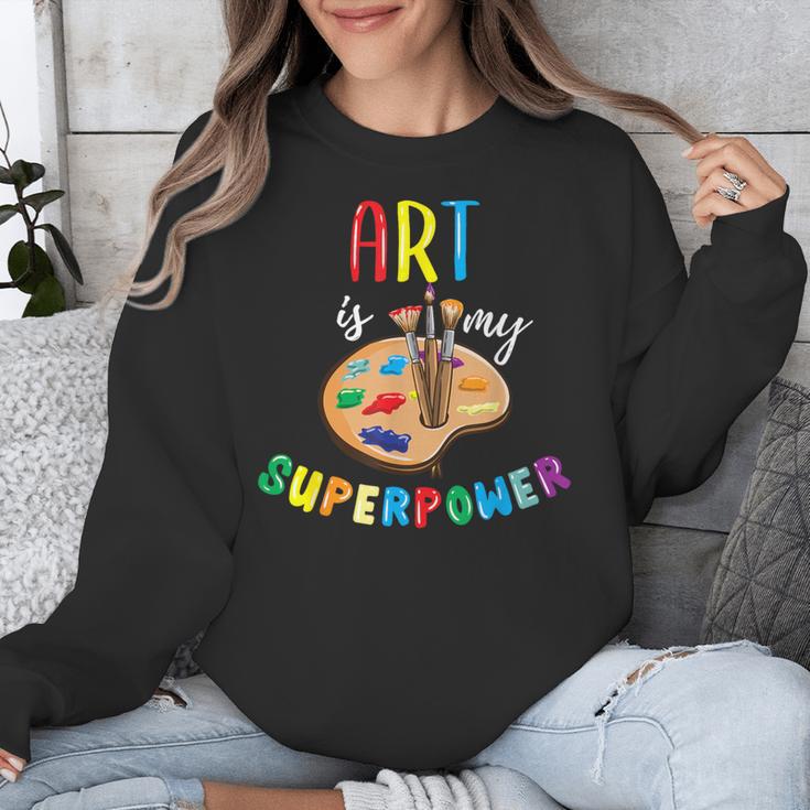 Art Is My Superpower Art Teacher Unisex Sweatshirt, funny design Art Is My Superpower Art Teacher Unisex Sweatshirt, funny design