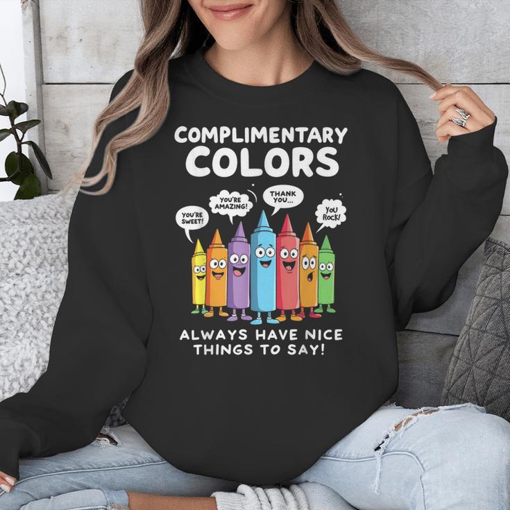 Art Teacher COMPLIMENTARY Colors Always Have Things To Say Unisex Sweatshirt, funny design Art Teacher COMPLIMENTARY Colors Always Have Things To Say Unisex Sweatshirt, funny design
