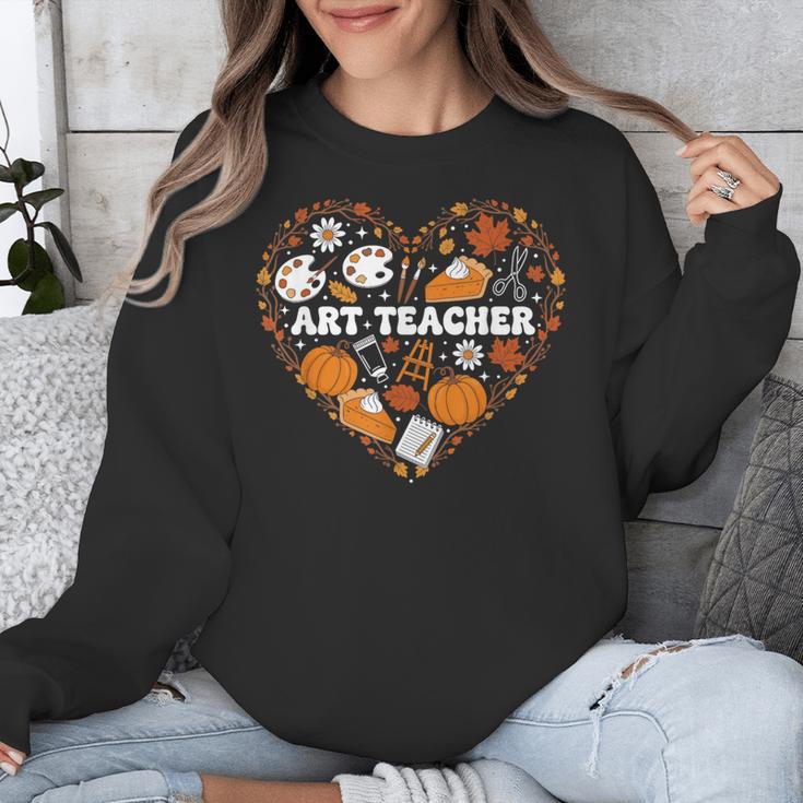 Art Teacher Heart Autumn Thanksgiving Kids Unisex Sweatshirt, funny design Art Teacher Heart Autumn Thanksgiving Kids Unisex Sweatshirt, funny design