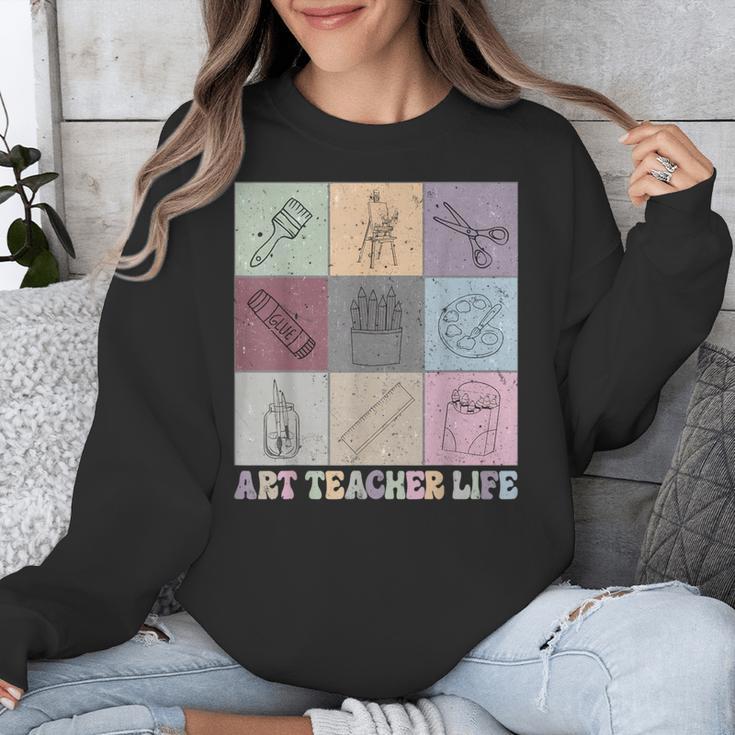 Art Teacher Life Retro Groovy Teaching Future Artists Unisex Sweatshirt, Future Teacher Gifts, Groovy Teacher Gifts, funny design Art Teacher Life Retro Groovy Teaching Future Artists Unisex Sweatshirt, Future Teacher Gifts, Groovy Teacher Gifts, funny design