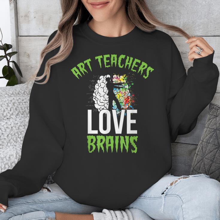 Art Teachers Love Brains Shirt Halloween Zombie Teaching Tee Men Women Kids Unisex Sweatshirt, funny design Art Teachers Love Brains Shirt Halloween Zombie Teaching Tee Men Women Kids Unisex Sweatshirt, funny design