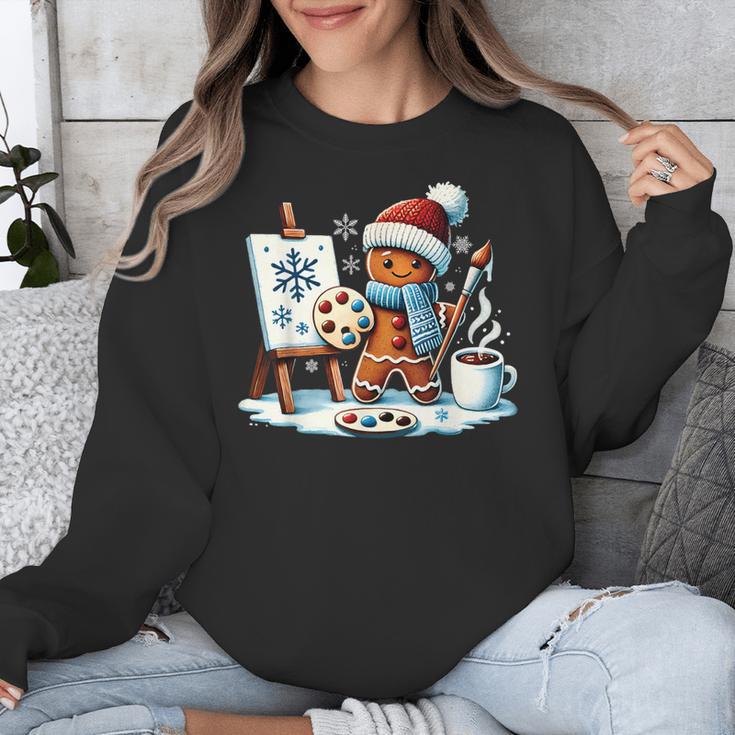 Artist Gingerbread Painter Art Teacher Student Christmas Unisex Sweatshirt, funny design Artist Gingerbread Painter Art Teacher Student Christmas Unisex Sweatshirt, funny design