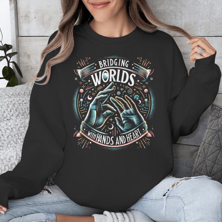 ASL Interpreter Deaf ASL Teacher American Sign Language Unisex Sweatshirt, funny design ASL Interpreter Deaf ASL Teacher American Sign Language Unisex Sweatshirt, funny design