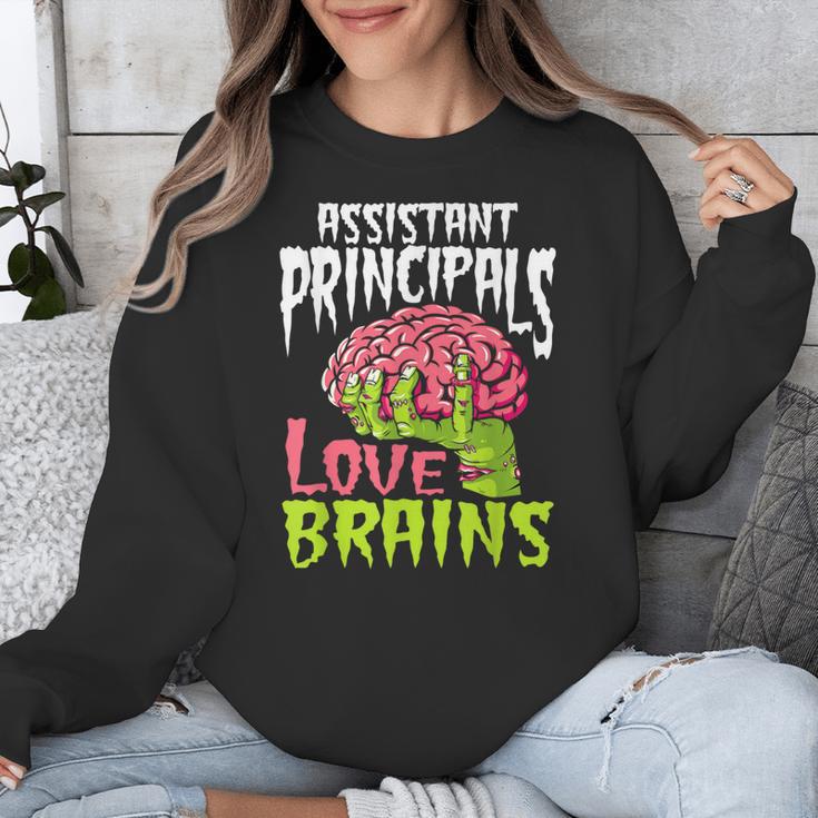 Assistant Principals Love Brains Zombie Teacher Halloween Unisex Sweatshirt, funny design Assistant Principals Love Brains Zombie Teacher Halloween Unisex Sweatshirt, funny design
