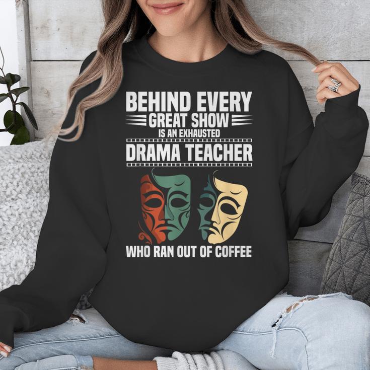 Theatre Teacher Drama Lover Theatre Mask Drama Teacher Unisex Sweatshirt, funny design