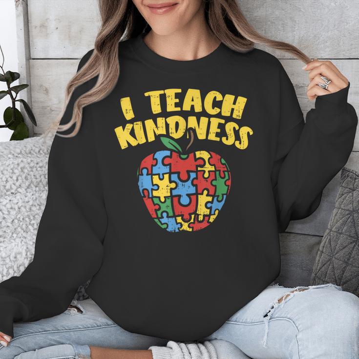 Autism Teacher Shirt I Teach Kindness Apple Puzzle Awareness Unisex Sweatshirt, funny design Autism Teacher Shirt I Teach Kindness Apple Puzzle Awareness Unisex Sweatshirt, funny design