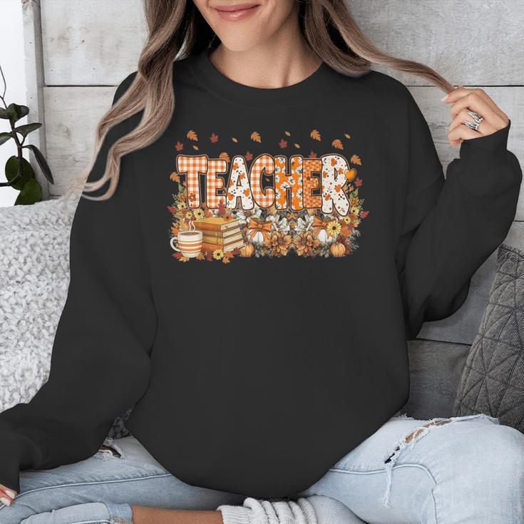Autumn Pumpkin Thanksgiving Coffee Floral Teacher Fall Unisex Sweatshirt, funny design Autumn Pumpkin Thanksgiving Coffee Floral Teacher Fall Unisex Sweatshirt, funny design