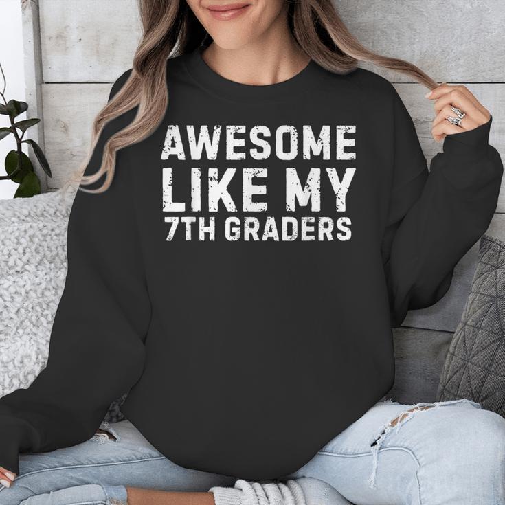 Awesome Like My 7th Grader Seventh Grade Teacher Unisex Sweatshirt, funny design Awesome Like My 7th Grader Seventh Grade Teacher Unisex Sweatshirt, funny design