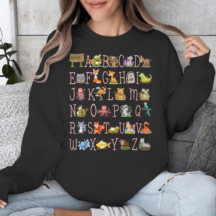 Back To School Kindergarten Teacher ABCs Animals Alphabet Unisex Sweatshirt, funny design Back To School Kindergarten Teacher ABCs Animals Alphabet Unisex Sweatshirt, funny design