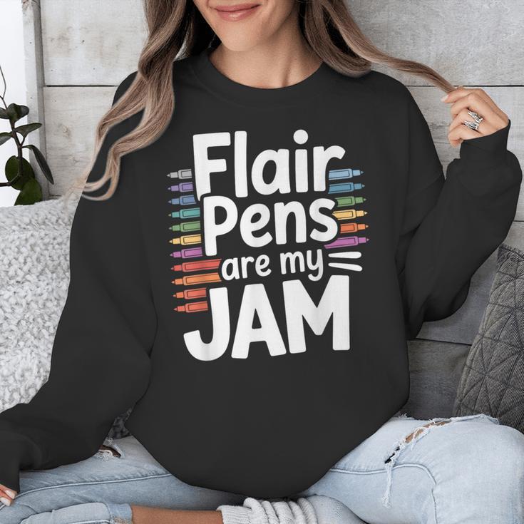 Back To School Teacher Flair Pens Are My Jam Unisex Sweatshirt, funny design Back To School Teacher Flair Pens Are My Jam Unisex Sweatshirt, funny design