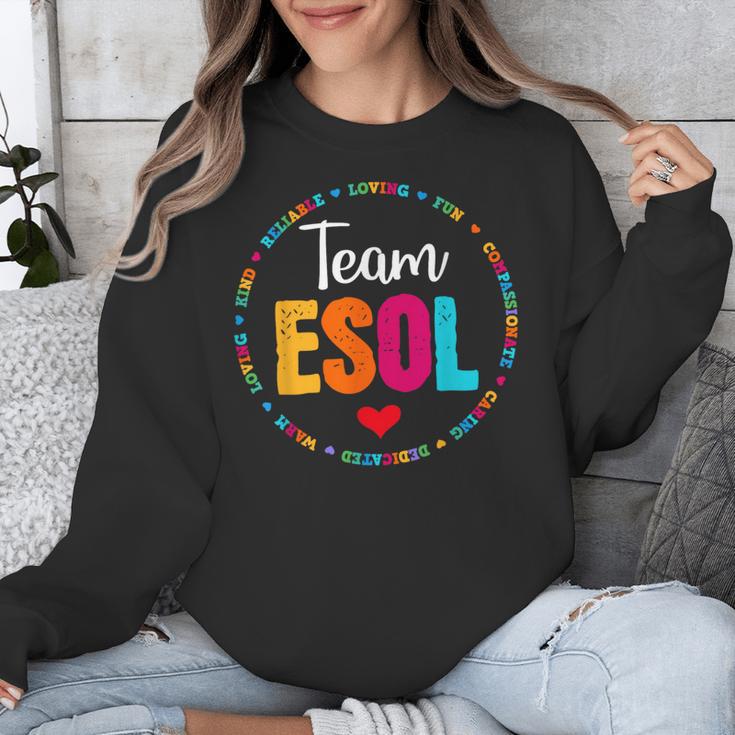 Back To School Teachers Crew Students Team ESOL Teacher Unisex Sweatshirt, funny design Back To School Teachers Crew Students Team ESOL Teacher Unisex Sweatshirt, funny design
