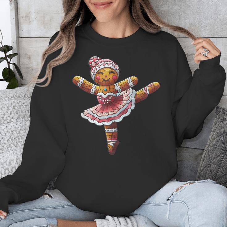 Ballet Dancer Gingerbread Christmas Dance Teacher Girl Women Unisex Sweatshirt, funny design