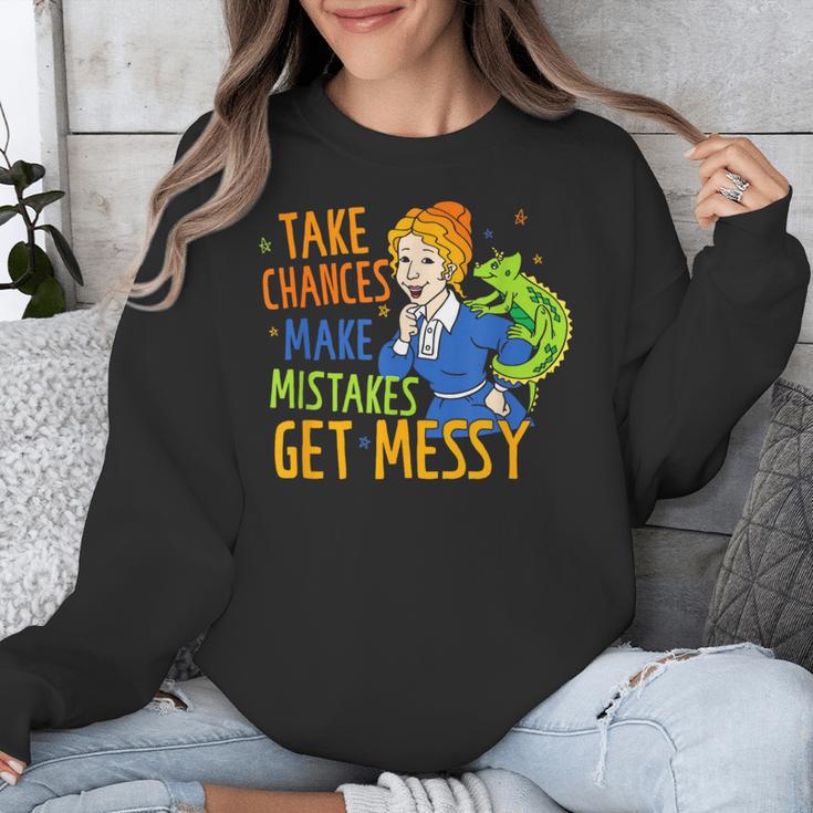 Beauty Teacher Take Chances Make Mistakes Get Messy Unisex Sweatshirt, funny design