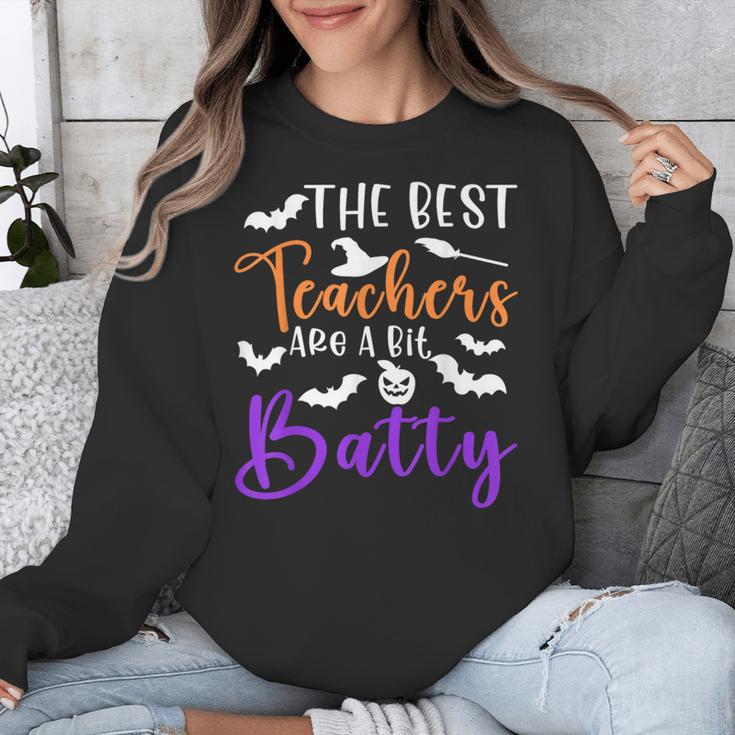 The Best Teachers Are A Bit Batty Teacher Bat Halloween Unisex Sweatshirt, funny design The Best Teachers Are A Bit Batty Teacher Bat Halloween Unisex Sweatshirt, funny design