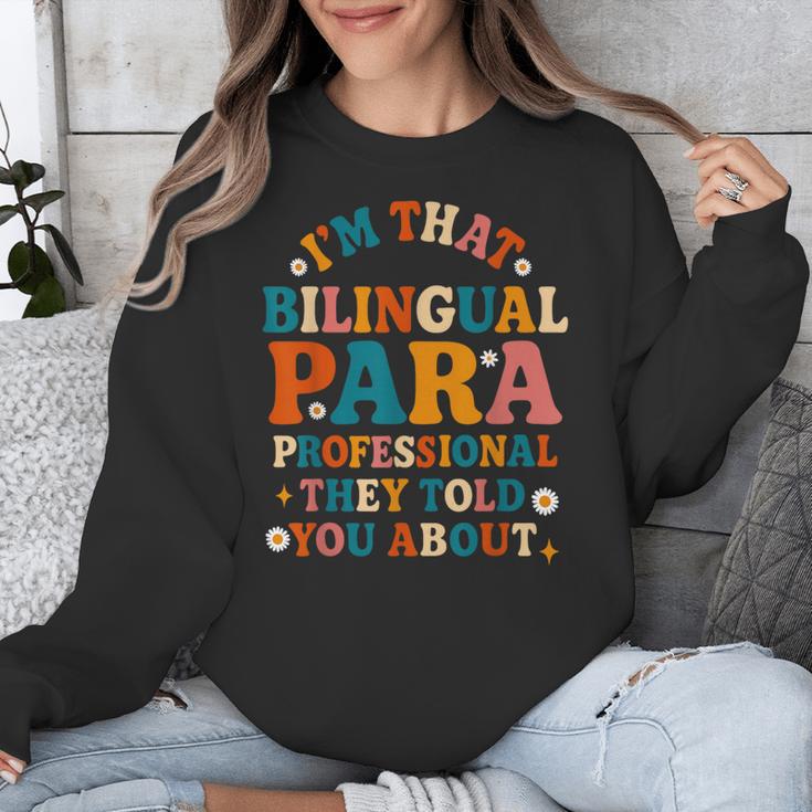 Bilingual Paraeducator Paraprofessional Parapro Teachers Unisex Sweatshirt, funny design Bilingual Paraeducator Paraprofessional Parapro Teachers Unisex Sweatshirt, funny design