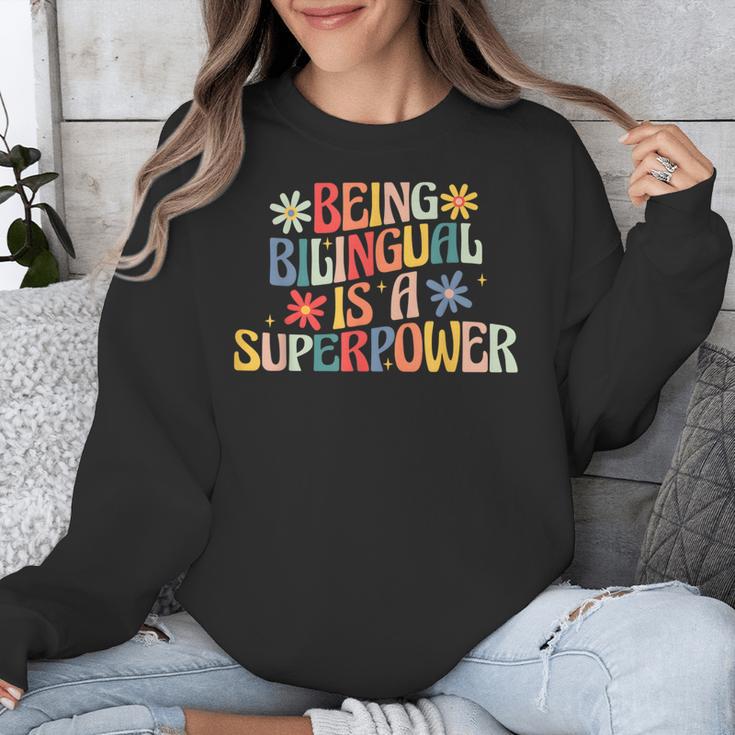Being Bilingual Is A Superpower Back To School ESL Teacher Unisex Sweatshirt, Esl Teacher Gifts, funny design Being Bilingual Is A Superpower Back To School ESL Teacher Unisex Sweatshirt, Esl Teacher Gifts, funny design