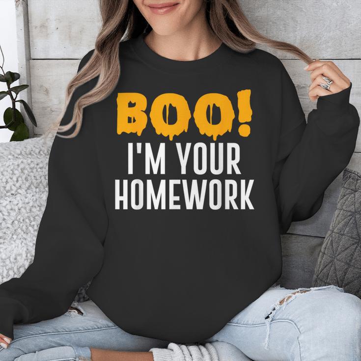 Boo I'm Your Homework Halloween Teacher Costume Unisex Sweatshirt, funny design Boo I'm Your Homework Halloween Teacher Costume Unisex Sweatshirt, funny design