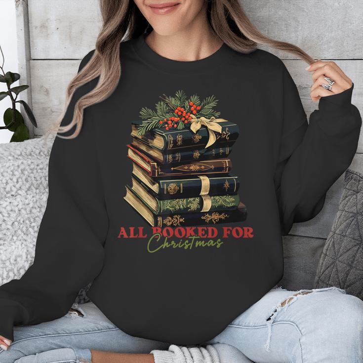 All Booked For Christmas Christmas Book Tree For Teacher For Men Women Kids Unisex Sweatshirt, funny design All Booked For Christmas Christmas Book Tree For Teacher For Men Women Kids Unisex Sweatshirt, funny design