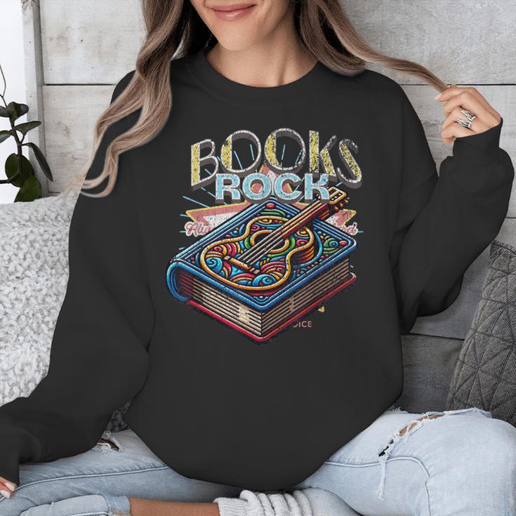 Books Rock Rock'n Roll Science Of Reading Teachers Guitar Unisex Sweatshirt, Science Teacher Gifts, funny design Books Rock Rock'n Roll Science Of Reading Teachers Guitar Unisex Sweatshirt, Science Teacher Gifts, funny design