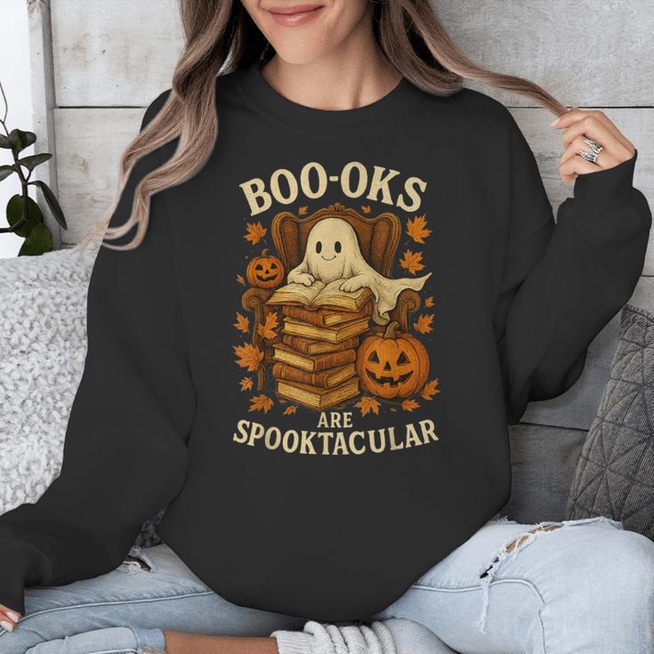 Books Are Spooktacular Ghost Book Reading Halloween Teachers Unisex Sweatshirt, funny design Books Are Spooktacular Ghost Book Reading Halloween Teachers Unisex Sweatshirt, funny design