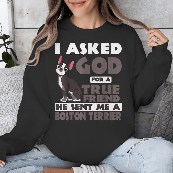 Boston Terrier American Gentleman Non-Sporting Dog Lover Unisex Sweatshirt, American Boston Terrier Gifts, funny design